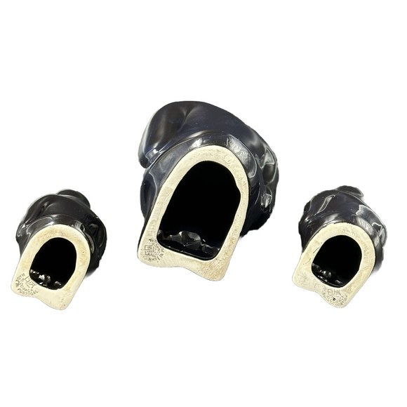 ELR Alcobaca Portugal Hand Painted Ceramic Penguin Figurines Family of Three - Picture 5 of 6